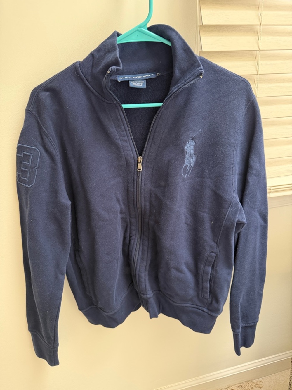 Ralph Lauren Navy Full-Zip Polo Fleece Jacket